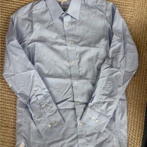 Banana Republic Sky Blue Checkered Dress Shirt